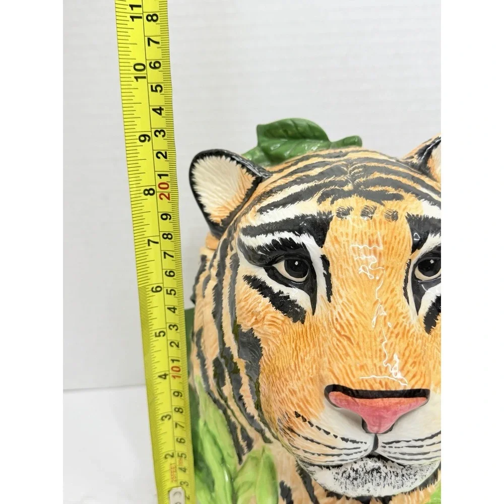 Rare! 1998 Tone World Tiger Cookie Jar w/ Matching Salt Pepper Shakers 3 Pc Set